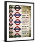 Antique Enamelled Signs - Subway Station Signs - Wall Signs - Notting Hill - London - UK - England-Philippe Hugonnard-Framed Photographic Print