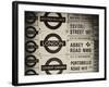 Antique Enamelled Signs - Subway Station Signs - Wall Signs - Notting Hill - London - UK - England-Philippe Hugonnard-Framed Photographic Print