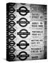 Antique Enamelled Signs - Subway Station Signs - Wall Signs - Notting Hill - London - UK - England-Philippe Hugonnard-Stretched Canvas