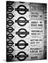 Antique Enamelled Signs - Subway Station Signs - Wall Signs - Notting Hill - London - UK - England-Philippe Hugonnard-Stretched Canvas