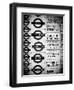 Antique Enamelled Signs - Subway Station Signs - Wall Signs - Notting Hill - London - UK - England-Philippe Hugonnard-Framed Art Print