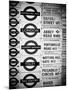 Antique Enamelled Signs - Subway Station Signs - Wall Signs - Notting Hill - London - UK - England-Philippe Hugonnard-Mounted Art Print