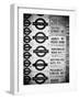 Antique Enamelled Signs - Subway Station Signs - Wall Signs - Notting Hill - London - UK - England-Philippe Hugonnard-Framed Art Print