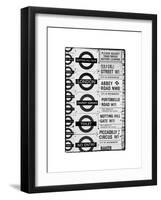 Antique Enamelled Signs - Subway Station Signs - Wall Signs - Notting Hill - London - UK - England-Philippe Hugonnard-Framed Art Print