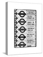 Antique Enamelled Signs - Subway Station Signs - Wall Signs - Notting Hill - London - UK - England-Philippe Hugonnard-Stretched Canvas