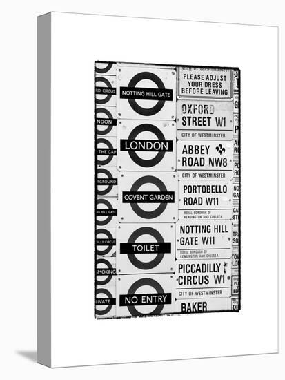 Antique Enamelled Signs - Subway Station Signs - Wall Signs - Notting Hill - London - UK - England-Philippe Hugonnard-Stretched Canvas