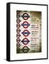 Antique Enamelled Signs - Subway Station Signs - Wall Signs - Notting Hill - London - UK - England-Philippe Hugonnard-Framed Stretched Canvas