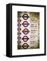 Antique Enamelled Signs - Subway Station Signs - Wall Signs - Notting Hill - London - UK - England-Philippe Hugonnard-Framed Stretched Canvas