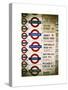 Antique Enamelled Signs - Subway Station Signs - Wall Signs - Notting Hill - London - UK - England-Philippe Hugonnard-Stretched Canvas