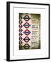 Antique Enamelled Signs - Subway Station Signs - Wall Signs - Notting Hill - London - UK - England-Philippe Hugonnard-Framed Art Print