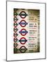 Antique Enamelled Signs - Subway Station Signs - Wall Signs - Notting Hill - London - UK - England-Philippe Hugonnard-Mounted Art Print