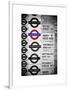 Antique Enamelled Signs - Subway Station Signs - Wall Signs - Notting Hill - London - UK - England-Philippe Hugonnard-Framed Art Print