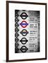 Antique Enamelled Signs - Subway Station Signs - Wall Signs - Notting Hill - London - UK - England-Philippe Hugonnard-Framed Art Print