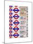 Antique Enamelled Signs - Subway Station Signs - Wall Signs - Notting Hill - London - UK - England-Philippe Hugonnard-Mounted Art Print