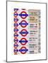 Antique Enamelled Signs - Subway Station Signs - Wall Signs - Notting Hill - London - UK - England-Philippe Hugonnard-Mounted Art Print