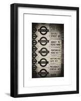 Antique Enamelled Signs - Subway Station Signs - Wall Signs - Notting Hill - London - UK - England-Philippe Hugonnard-Framed Art Print