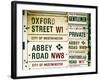 Antique Enamelled Signs - W11 Railroad Wall Plaque Signs - Wall Signs - Notting Hill - London - UK-Philippe Hugonnard-Framed Photographic Print