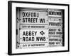 Antique Enamelled Signs - W11 Railroad Wall Plaque Signs - Wall Signs - Notting Hill - London - UK-Philippe Hugonnard-Framed Photographic Print