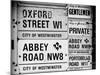 Antique Enamelled Signs - W11 Railroad Wall Plaque Signs - Wall Signs - Notting Hill - London - UK-Philippe Hugonnard-Mounted Photographic Print