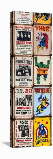 Antique Enamelled Signs - Wall Signs - Notting Hill - London - UK - England - Door Poster-Philippe Hugonnard-Stretched Canvas