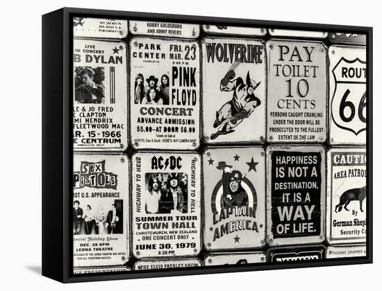 Antique Enamelled Signs - Wall Signs - Notting Hill - London - UK - England - United Kingdom-Philippe Hugonnard-Framed Stretched Canvas