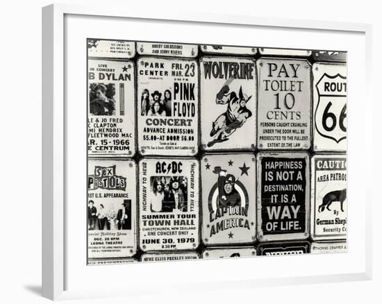 Antique Enamelled Signs - Wall Signs - Notting Hill - London - UK - England - United Kingdom-Philippe Hugonnard-Framed Photographic Print