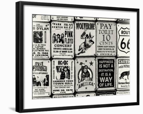 Antique Enamelled Signs - Wall Signs - Notting Hill - London - UK - England - United Kingdom-Philippe Hugonnard-Framed Photographic Print