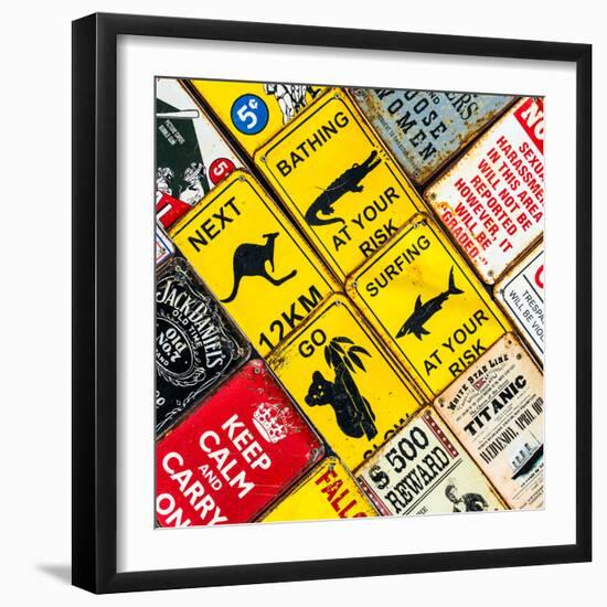 Antique Enamelled Signs - Wall Signs - Notting Hill - London - UK - England - United Kingdom-Philippe Hugonnard-Framed Photographic Print