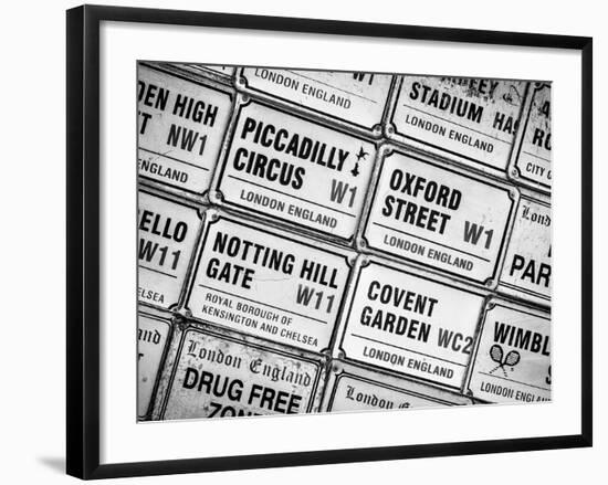 Antique Enamelled Signs - Wall Signs - Notting Hill - London - UK - England - United Kingdom-Philippe Hugonnard-Framed Photographic Print