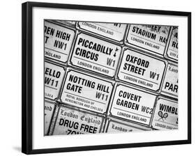 Antique Enamelled Signs - Wall Signs - Notting Hill - London - UK - England - United Kingdom-Philippe Hugonnard-Framed Photographic Print