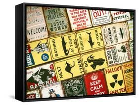 Antique Enamelled Signs - Wall Signs - Notting Hill - London - UK - England - United Kingdom-Philippe Hugonnard-Framed Stretched Canvas