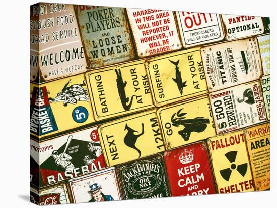 Antique Enamelled Signs - Wall Signs - Notting Hill - London - UK - England - United Kingdom-Philippe Hugonnard-Stretched Canvas