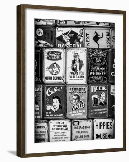 Antique Enamelled Signs - Wall Signs - Notting Hill - London - UK - England - United Kingdom-Philippe Hugonnard-Framed Photographic Print