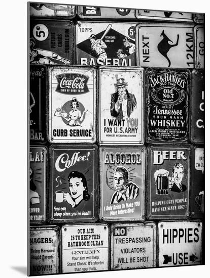 Antique Enamelled Signs - Wall Signs - Notting Hill - London - UK - England - United Kingdom-Philippe Hugonnard-Mounted Photographic Print