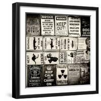 Antique Enamelled Signs - Wall Signs - Notting Hill - London - UK - England - United Kingdom-Philippe Hugonnard-Framed Photographic Print