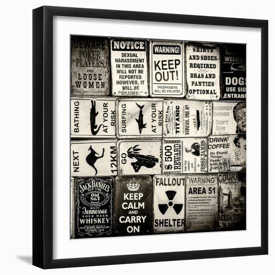 Antique Enamelled Signs - Wall Signs - Notting Hill - London - UK - England - United Kingdom-Philippe Hugonnard-Framed Photographic Print