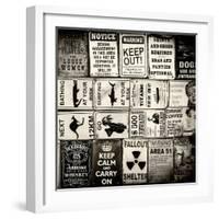 Antique Enamelled Signs - Wall Signs - Notting Hill - London - UK - England - United Kingdom-Philippe Hugonnard-Framed Photographic Print