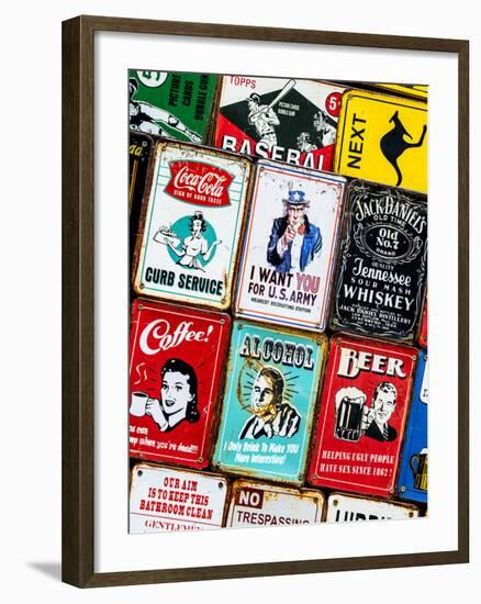 Antique Enamelled Signs - Wall Signs - Notting Hill - London - UK - England - United Kingdom-Philippe Hugonnard-Framed Photographic Print