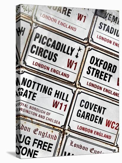 Antique Enamelled Signs - Wall Signs - Notting Hill - London - UK - England - United Kingdom-Philippe Hugonnard-Stretched Canvas