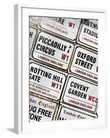 Antique Enamelled Signs - Wall Signs - Notting Hill - London - UK - England - United Kingdom-Philippe Hugonnard-Framed Photographic Print