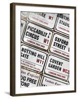 Antique Enamelled Signs - Wall Signs - Notting Hill - London - UK - England - United Kingdom-Philippe Hugonnard-Framed Photographic Print