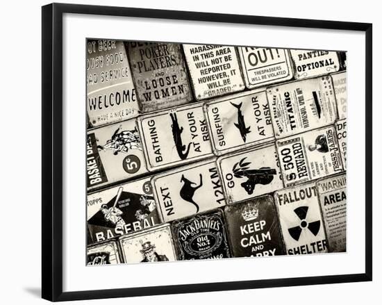 Antique Enamelled Signs - Wall Signs - Notting Hill - London - UK - England - United Kingdom-Philippe Hugonnard-Framed Photographic Print