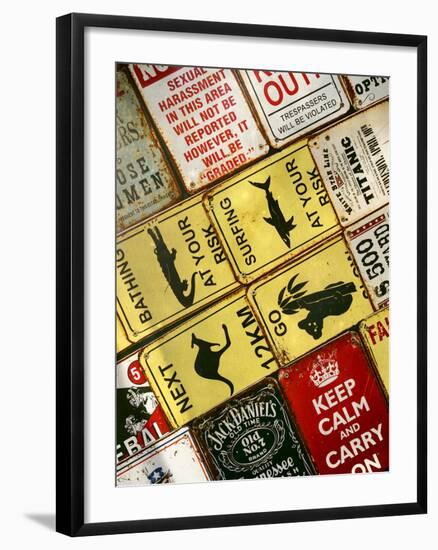 Antique Enamelled Signs - Wall Signs - Notting Hill - London - UK - England - United Kingdom-Philippe Hugonnard-Framed Photographic Print