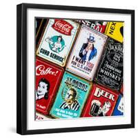 Antique Enamelled Signs - Wall Signs - Notting Hill - London - UK - England - United Kingdom-Philippe Hugonnard-Framed Photographic Print