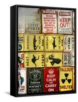 Antique Enamelled Signs - Wall Signs - Notting Hill - London - UK - England - United Kingdom-Philippe Hugonnard-Framed Stretched Canvas