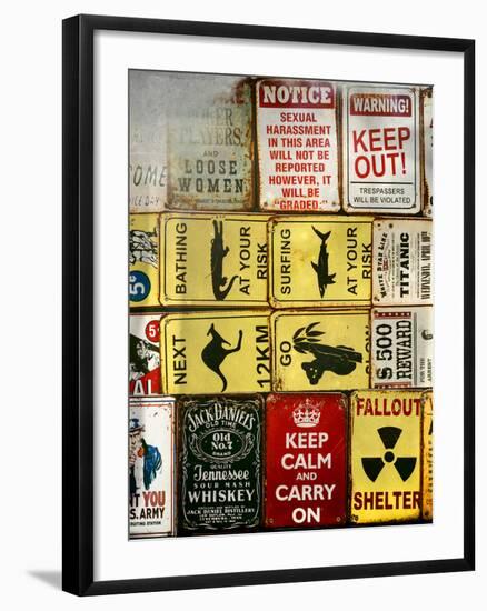 Antique Enamelled Signs - Wall Signs - Notting Hill - London - UK - England - United Kingdom-Philippe Hugonnard-Framed Photographic Print