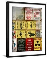 Antique Enamelled Signs - Wall Signs - Notting Hill - London - UK - England - United Kingdom-Philippe Hugonnard-Framed Photographic Print