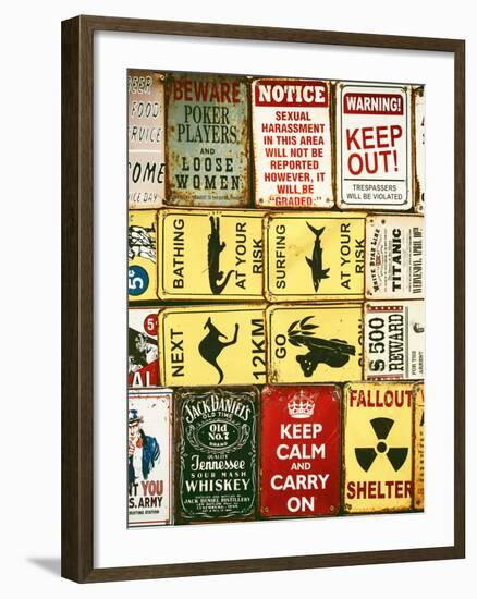 Antique Enamelled Signs - Wall Signs - Notting Hill - London - UK - England - United Kingdom-Philippe Hugonnard-Framed Photographic Print