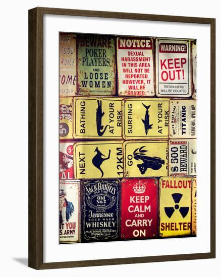 Antique Enamelled Signs - Wall Signs - Notting Hill - London - UK - England - United Kingdom-Philippe Hugonnard-Framed Photographic Print