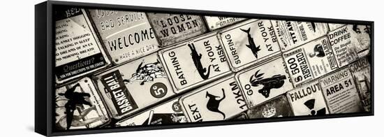 Antique Enamelled Signs - Wall Signs - Notting Hill - London - UK - England - United Kingdom-Philippe Hugonnard-Framed Stretched Canvas